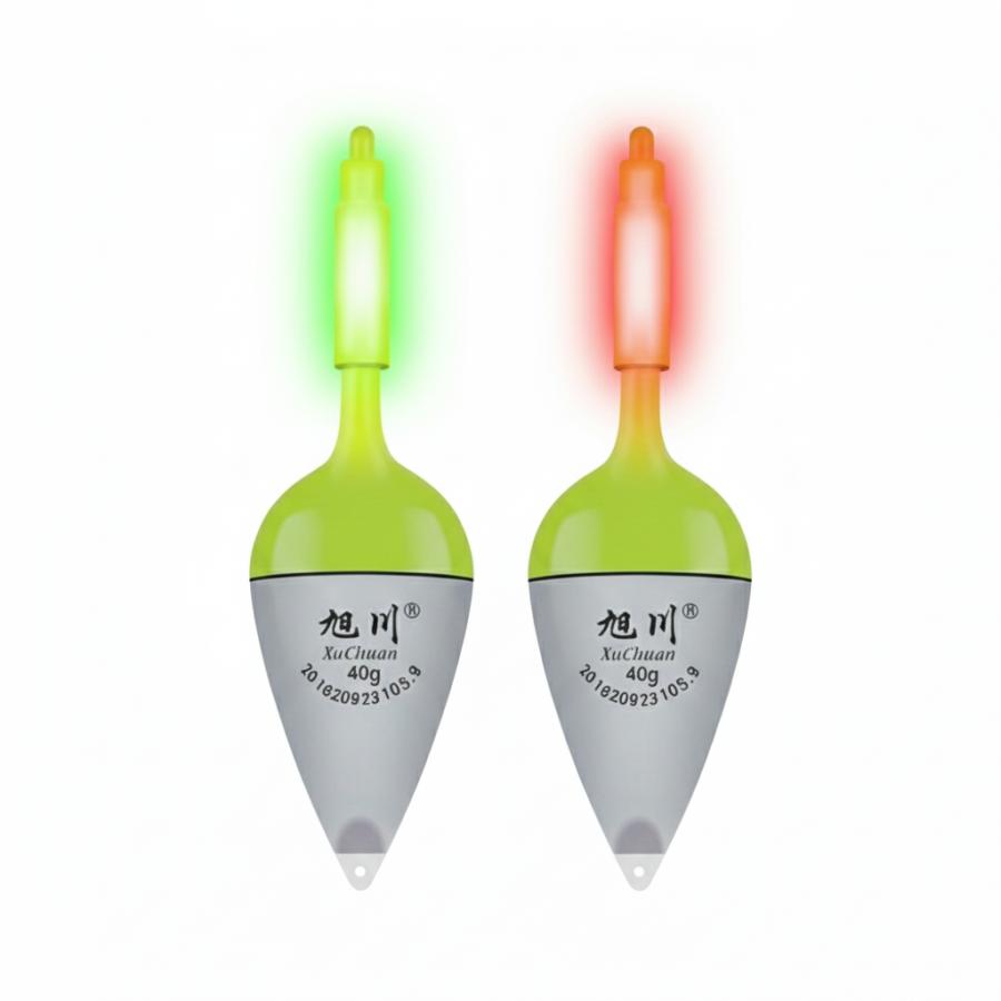 ヒットセンサー 電気ウキ 10号 12号 2個セット 電池付き 変色ウキ 緑