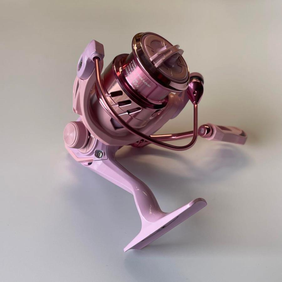 スピニングリール 2000 マカロンピンク ハンドル左右交換可能 釣り