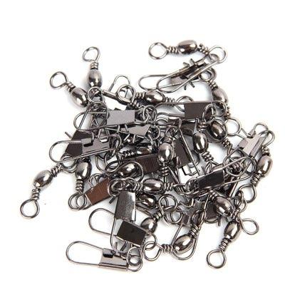 おサル。さん専用 Wスナップ付サルカン 1／0号 ブラック【ゆうパケット