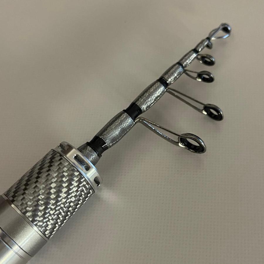 カーボン調スピニングロッド 1.8m UL】軽量5'11” 振出式 超軽量モデル