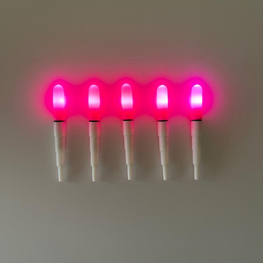 ウキトップ ピンク5本 デジケミ 電気ウキ 穂先ライト 竿先ライト 夜