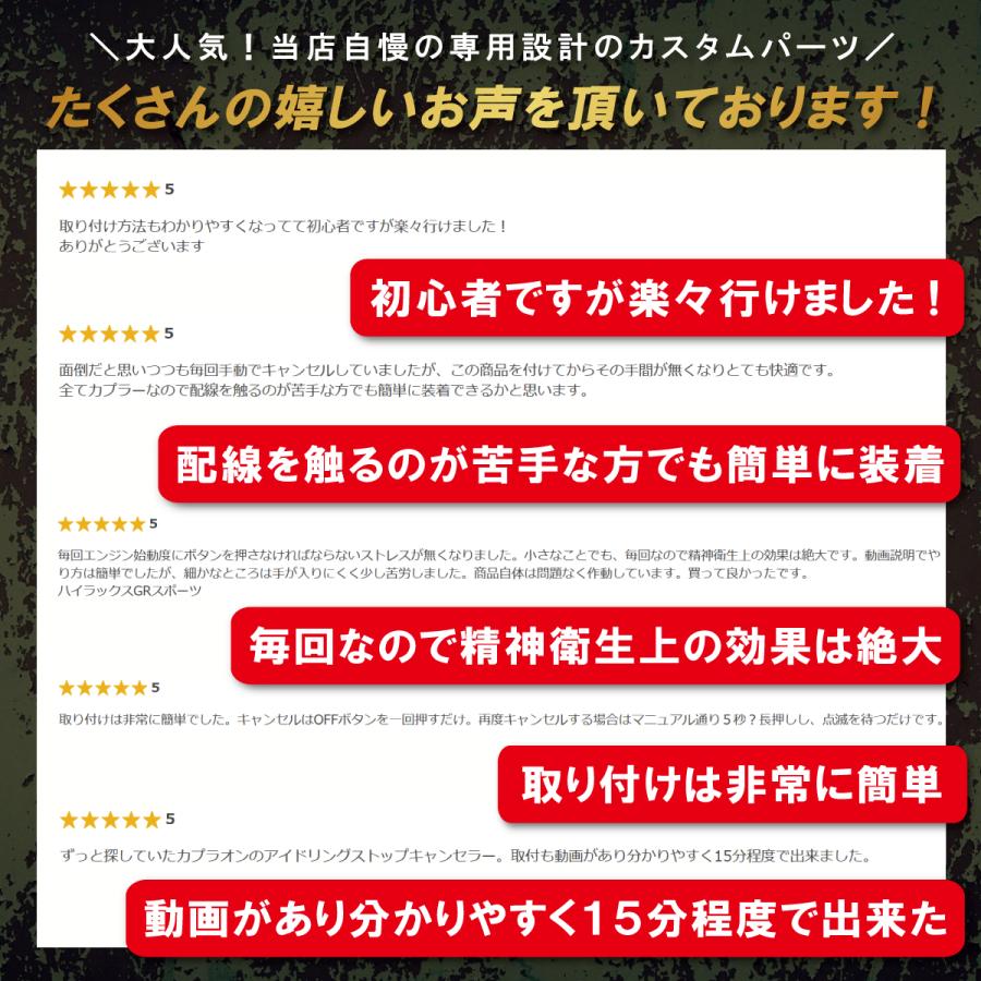 アイドリングストップキャンセラー ハイラックス GUN125 カプラーオン