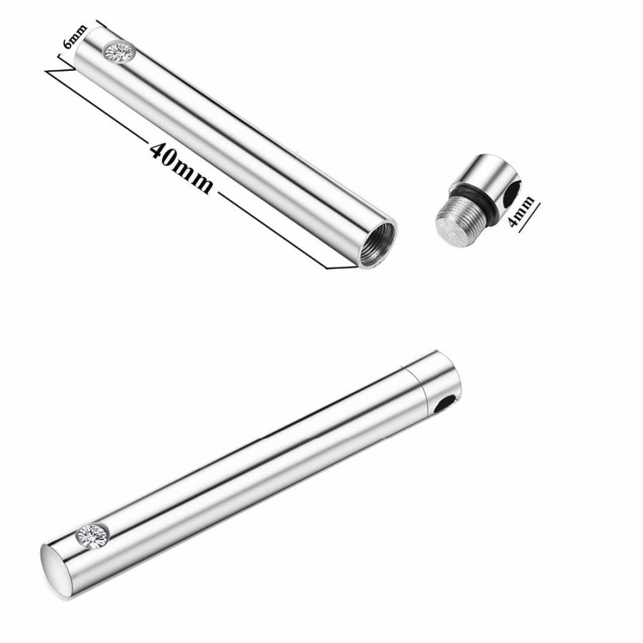 遺骨ペンダント 防水 ペット 3色 アクセサリー ステンレス 遺骨カプセル ポール型 アレルギー対応 シンプル ネックレス |  | 14