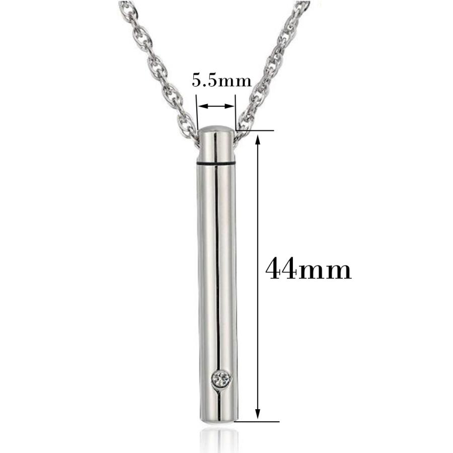 遺骨ペンダント 防水 ペット 3色 アクセサリー ステンレス 遺骨カプセル ポール型 アレルギー対応 シンプル ネックレス |  | 02