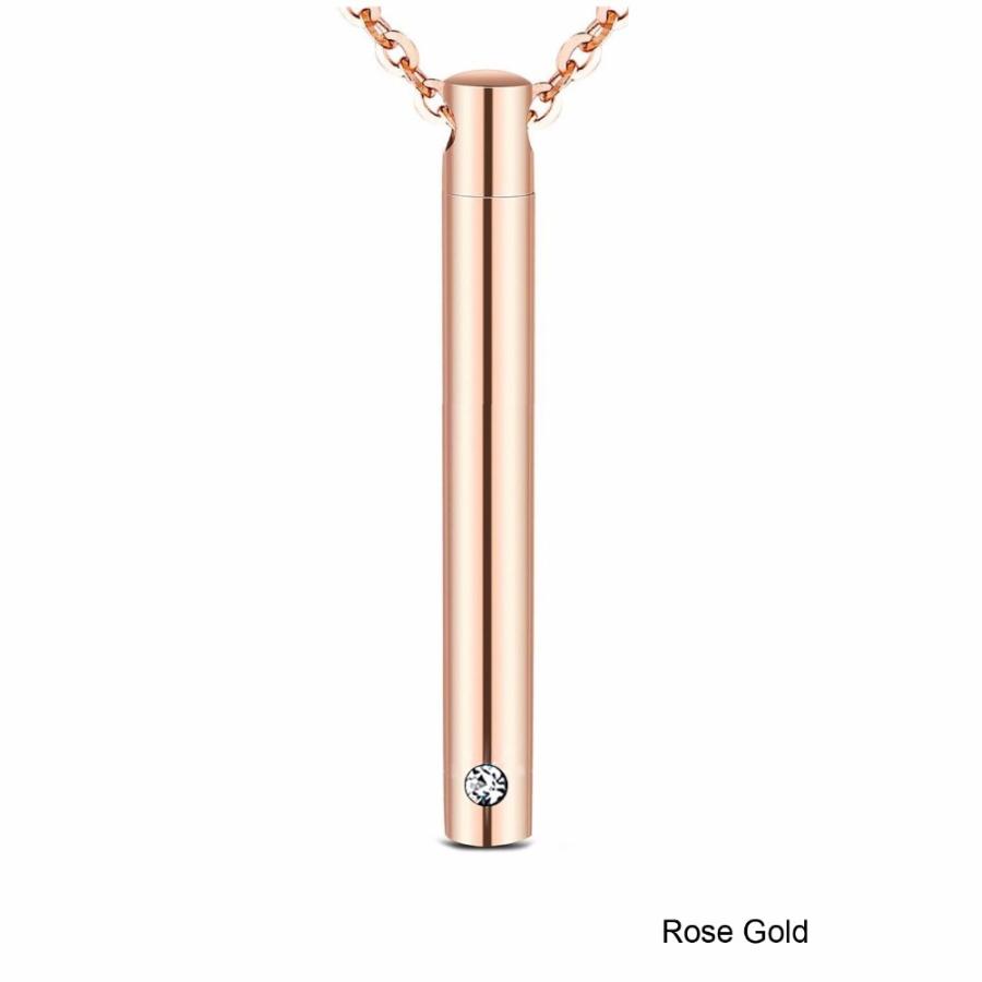 遺骨ペンダント 防水 ペット 3色 アクセサリー ステンレス 遺骨カプセル ポール型 アレルギー対応 シンプル ネックレス |  | 08