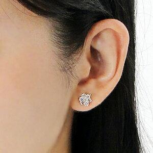 Pt900 1.00ct フラワー モチーフ ダイヤモンド ピアス 特価 安い 人気