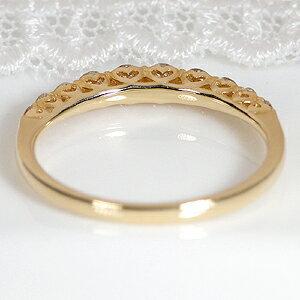 K18YG 0.50ct グラデーション ダイヤモンド ハーフ エタニティ リング