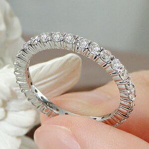 Pt900 1.00ct ダイヤモンド フルエタニティ リング ダイヤ エタニティ