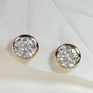 K18YG Pt900 0.30ct 一粒 ダイヤモンド スタッド ピアス 18金 K18YG Pt900 0.30ct 一粒 ダイヤモンド スタッド ピアス 18金