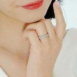 Pt900 1.0ct フチあり ダイヤモンド ハーフ エタニティリング プラチナ