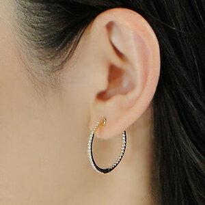 K18 YG フープ ピアス エタニティ ダイヤモンド 楽天市場】K18YG/K18WG【0.5ct】ダイヤモンド エタニティ フープ