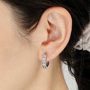 Pt900 1.00ct 中折れ ダイヤモンド エタニティ フープ ピアス 人気