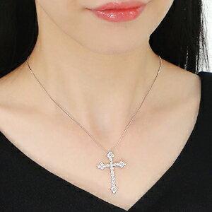 Pt900 2.1ct ダイヤモンド クロス ネックレス ペンダント Pt900 2.1ct ダイヤモンド クロス ネックレス ペンダント