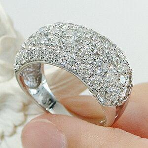 ダイヤモンド リング Pt900 3.0ct 豪華 パヴェ 人気 ダイヤ プラチナ