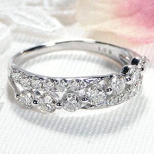 Pt900 K18YG 1.00ct ダイヤモンド リング 18金 ゴールド 人気 ダイヤ