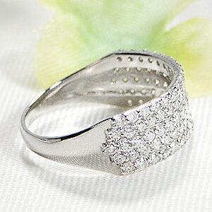 Pt900 K18YG 1.0ct 豪華 ダイヤモンド パヴェ リング ダイヤ 人気