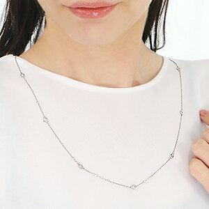 Pt900 0.55ct ダイヤモンド ステーション ネックレス 人気 ダイヤ 