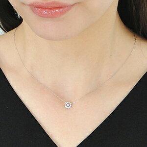 Pt900 0.25ct ダイヤモンド フラワー ネックレス 人気 花 flower