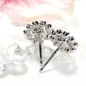 ゴールド 0.5ct ダイヤモンド ピアス K18 YG WG 安い 人気 可愛い 花 フラワー 18金 18k ダイヤ 丸 レディース ジュエリー ギフト 女性 贈り物 AU-0171の画像