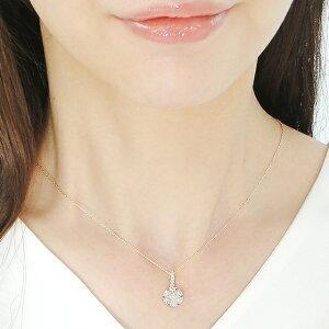 K18YG フラワー ペンダントネックレス K18YG 1.0ct ダイヤモンド フラワー ネックレス 人気 花 ペンダント