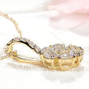 K18YG 1.0ct ダイヤモンド フラワー ネックレス 人気 花 ペンダント 18k 18金 ゴールド レディース ジュエリー ギフト 1.0カラット 贈り物 ご褒美 AU-0187｜j-aura｜04