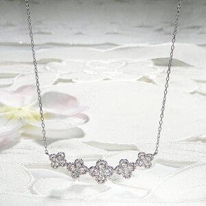 プラチナ Pt900 0.5ct フラワー ダイヤモンド ペンダント 0.5カラット 