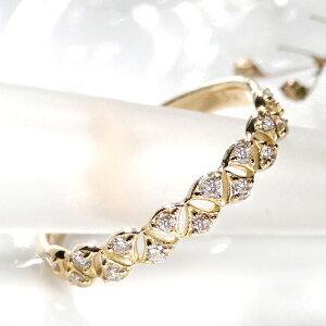イエローゴールド 0.2カラット リング 人気 ダイヤ K18 YG 可愛い 0.2ct 重ね付け 華やか ダイヤモンド プレゼント 送料無料 贈り物 シンプル 上品 AU-0238の画像