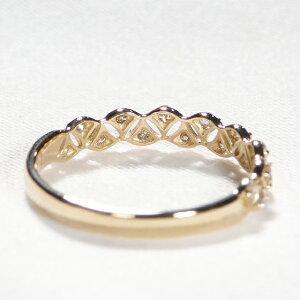 イエローゴールド 0.2カラット リング 人気 ダイヤ K18 YG 可愛い 0.2ct 重ね付け 華やか ダイヤモンド プレゼント 送料無料 贈り物 シンプル 上品 AU-0238の画像