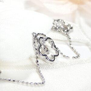 ゴールド ダイヤモンド フラワー ステーション ネックレス 送料無料