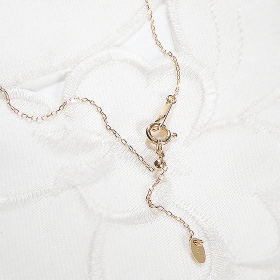 イエローゴールド K18 YG 0.15ct ダイヤモンド リボン ライン ネックレス 送料無料 りぼん ダイヤ 人気 ペンダント 可愛い ギフト 贈り物 ご褒美 ダイヤ AU-0259の画像