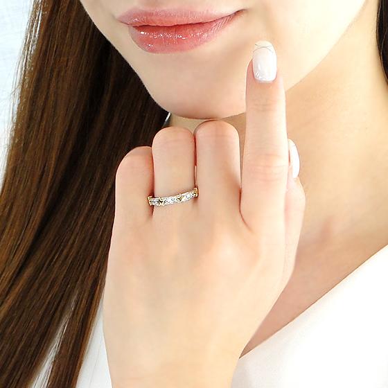 ダイヤモンド ハーフエタニティ リング 0.3カラット 送料無料 プラチナ ゴールド 18金 K18 PG YG ダイヤ ダイア エタニティ 人気 可愛い 星 スター AU-0270 |  | 02