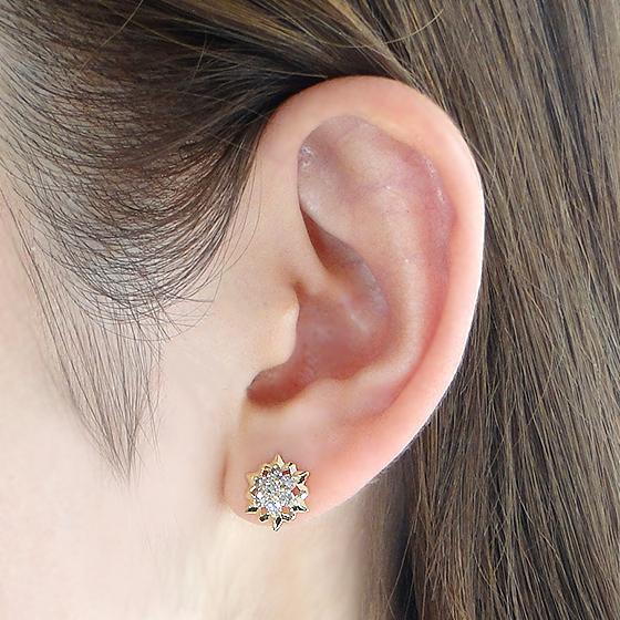 K18YG 0.5ct ダイヤモンド ピアス 送料無料 0.5カラット 18金 K18 