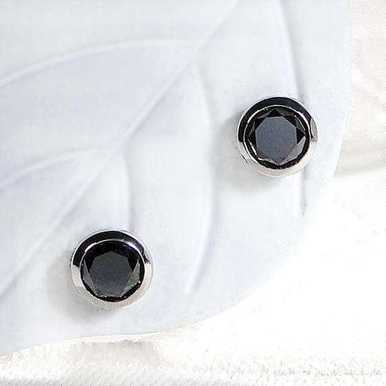 Pt900 ブラックダイヤモンド ピアス 0.30ct 送料無料 プラチナ 人気