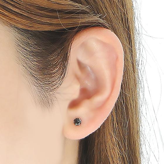 Pt900 ブラックダイヤモンド ピアス 0.40ct 送料無料 プラチナ 人気