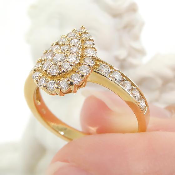 K18 YG 0.78ct ダイヤモンド リング 送料無料 18金 ゴールド イエロー 