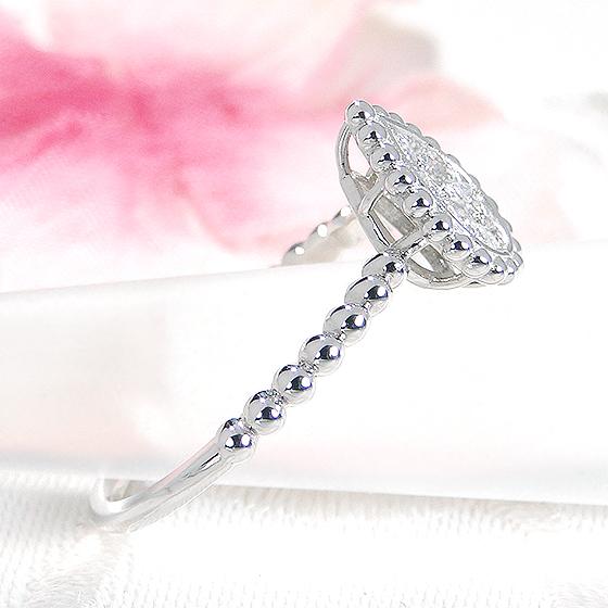 Pt950 0.15ct ダイヤモンド リング 送料無料 プラチナ PT 人気 ダイヤ 指輪 ダイアモンド 4月 ドロップ 雫 つゆ型 ペアシェイプ ダイア 可愛い 涙 PT AU-0318の画像