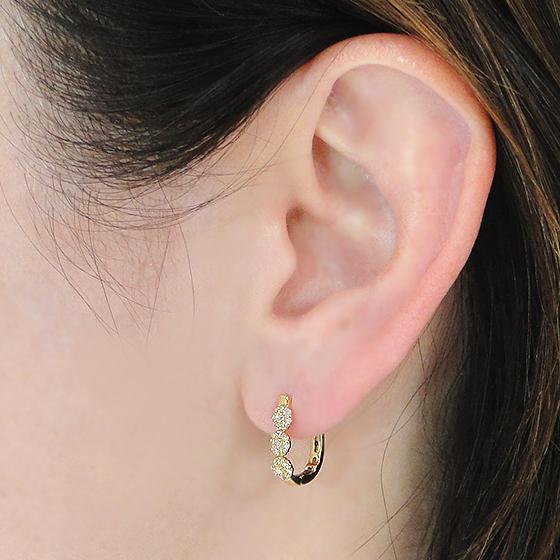 K10ピンクゴールド ピアス 花モチーフ ダイヤモンド 楽天市場】フラワーモチーフ ピアス ダイヤモンド 0.33ct k18