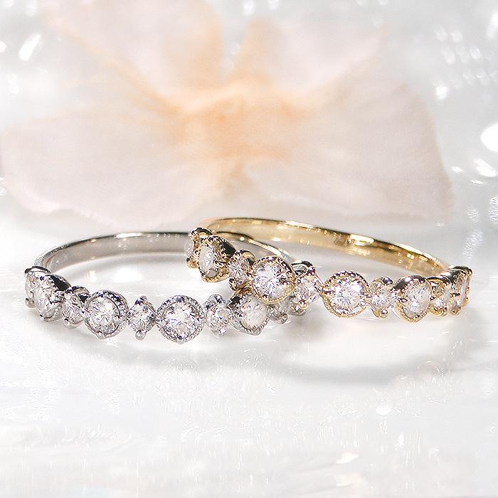 Pt950 K18YG 0.50ct ダイヤモンド リング 送料無料 人気 ダイヤ 