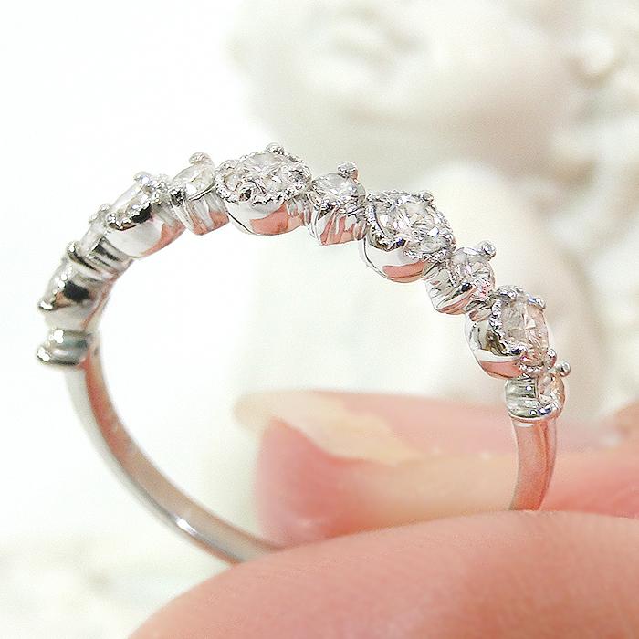 Pt950 K18YG 0.50ct ダイヤモンド リング 送料無料 人気 ダイヤ 