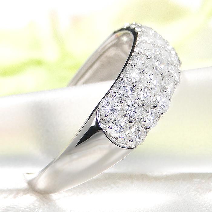 Pt950 1.00ct パヴェ ダイヤモンド リング 送料無料 人気 ダイヤ 