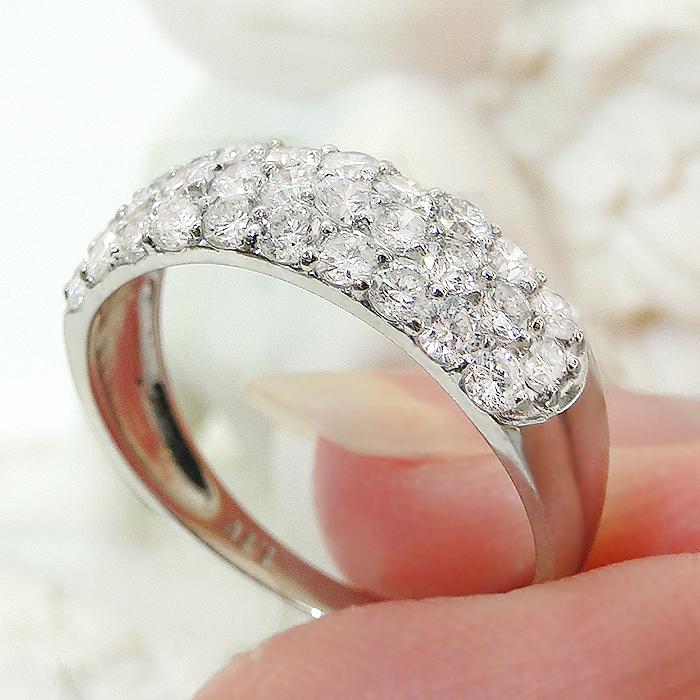 Pt950 1.00ct パヴェ ダイヤモンド リング 送料無料 人気 ダイヤ 