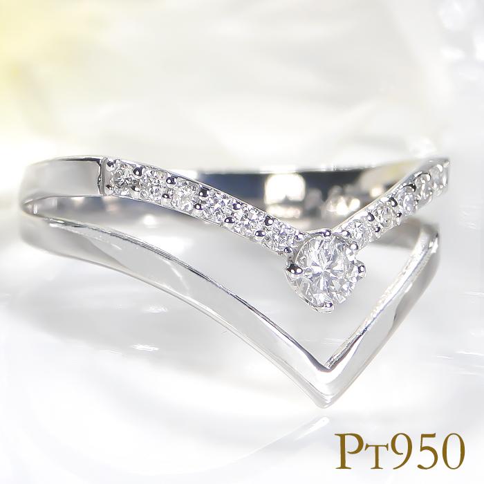 Pt950 0.25ct ダイヤモンド リング 送料無料 人気 ダイヤ プラチナ V V 
