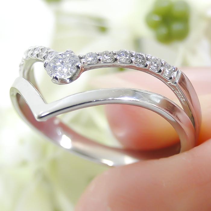 Pt950 0.25ct ダイヤモンド リング 送料無料 人気 ダイヤ プラチナ V V 