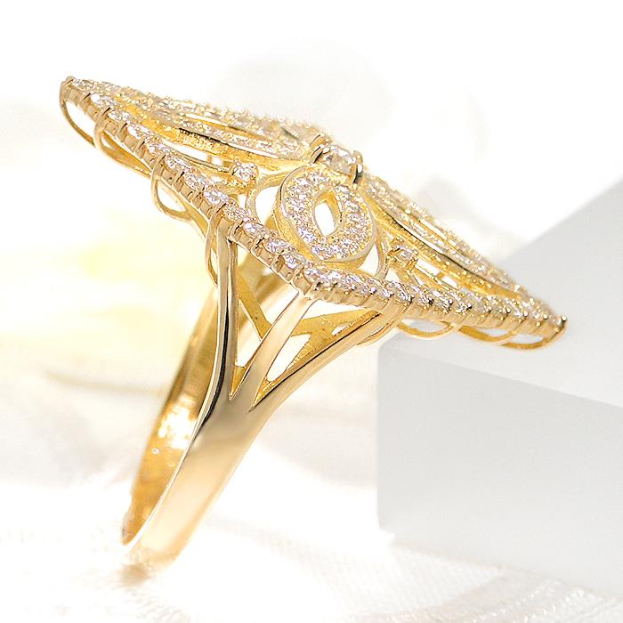 K18YG 1.10ct ダイヤモンド リング 送料無料 人気 ダイヤ 花 フラワー  