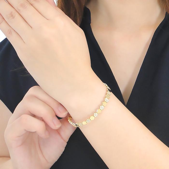 K18YG 0.75ct ダイヤモンドブレスレット 送料無料 k18 18金 可愛い