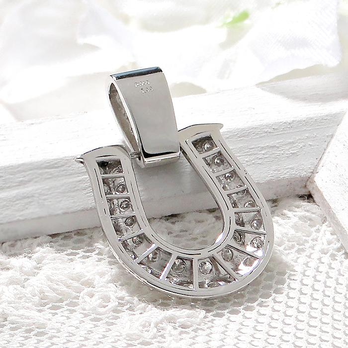 未使用/Ｐt950/使い方いろいろ/人気ホースシュー/ダイヤとても綺麗/最安値! PT950 1.00ct ダイヤモンド ホースシュー ペンダントトップ 送料無料