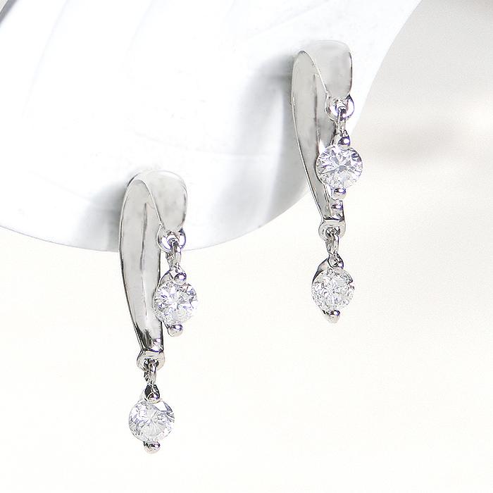 Pt950 0.2ct ダイヤモンド ピアス 送料無料 プラチナ ダイヤピアス