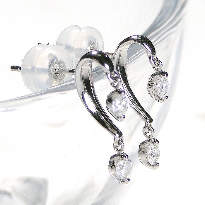 Pt950 0.2ct ダイヤモンド ピアス 送料無料 プラチナ ダイヤピアス