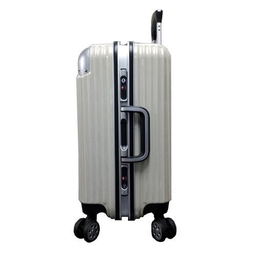 キャリーケース / キャリーバッグ 機内持ち込み アルミフレーム Sサイズ Wキャスター | LIBERALIST スーツケース｜ ホワイトカーボン