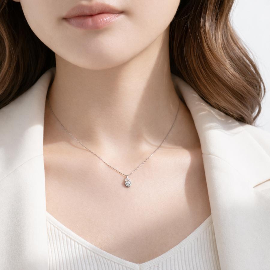 ネックレス プラチナ Pt900 ダイヤモンド  スイートテン レディース 記念日 10周年 アレルギー対応 ギフト 4月 ベネチアンの画像